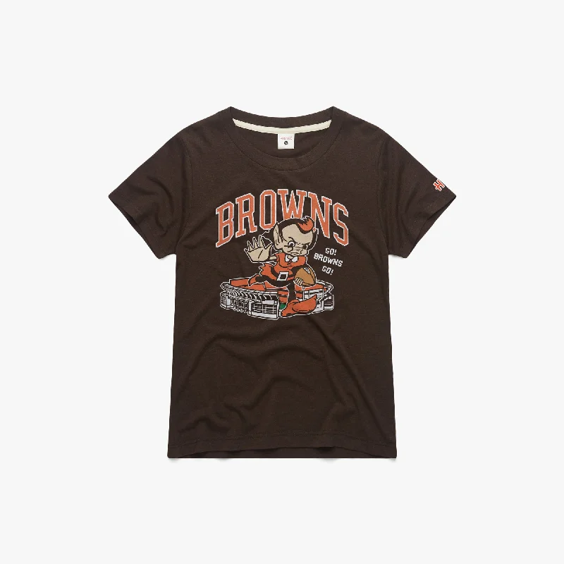 Women's Cleveland Browns Brownie Stiff Arm Stadium