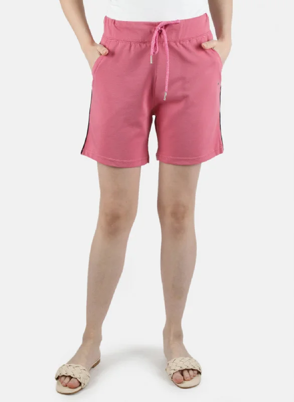 Women Pink Plain Short