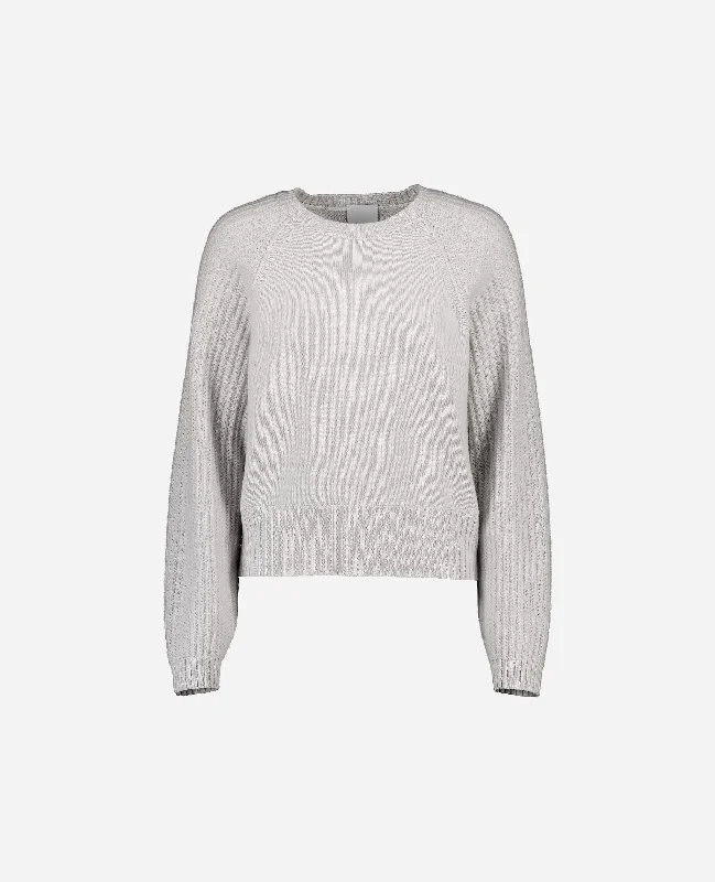 Rundhals Pullover aus Cashmere in Grau