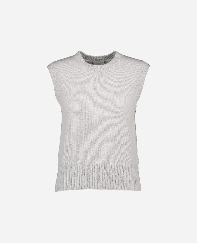 Rundhals Pullover aus Cashmere in Grau