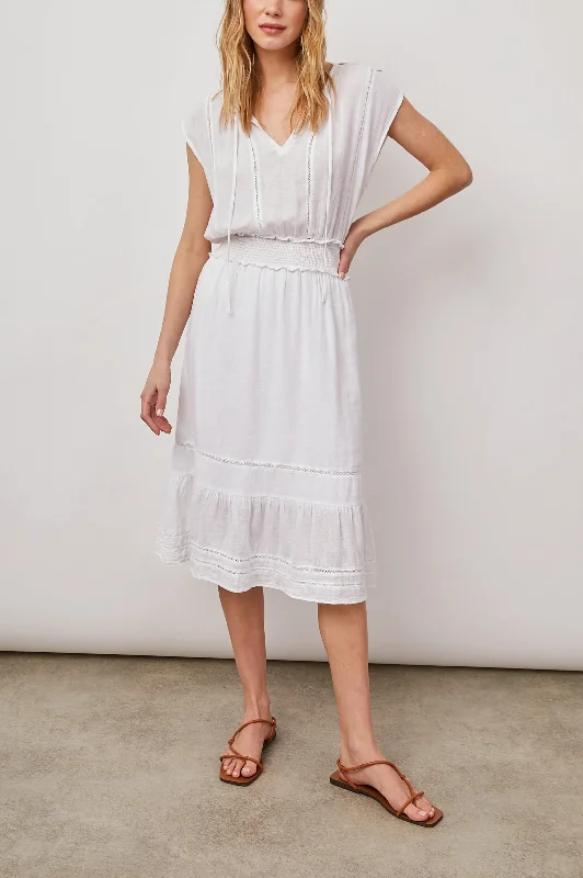 ASHLYN DRESS - WHITE LACE DETAIL