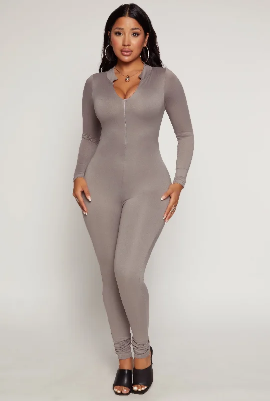 Zip Front Long Sleeve Catsuit