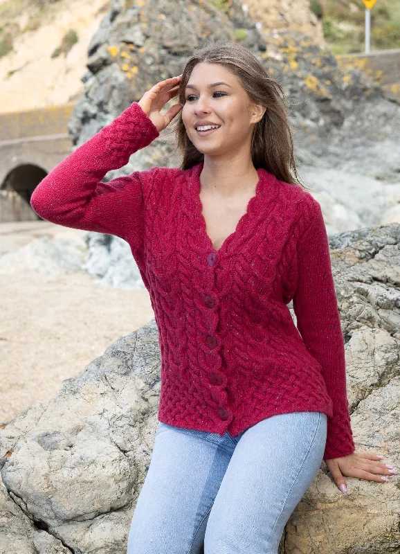 IrelandsEye Women's Horseshoe Aran Cardigan | Bramble Berry