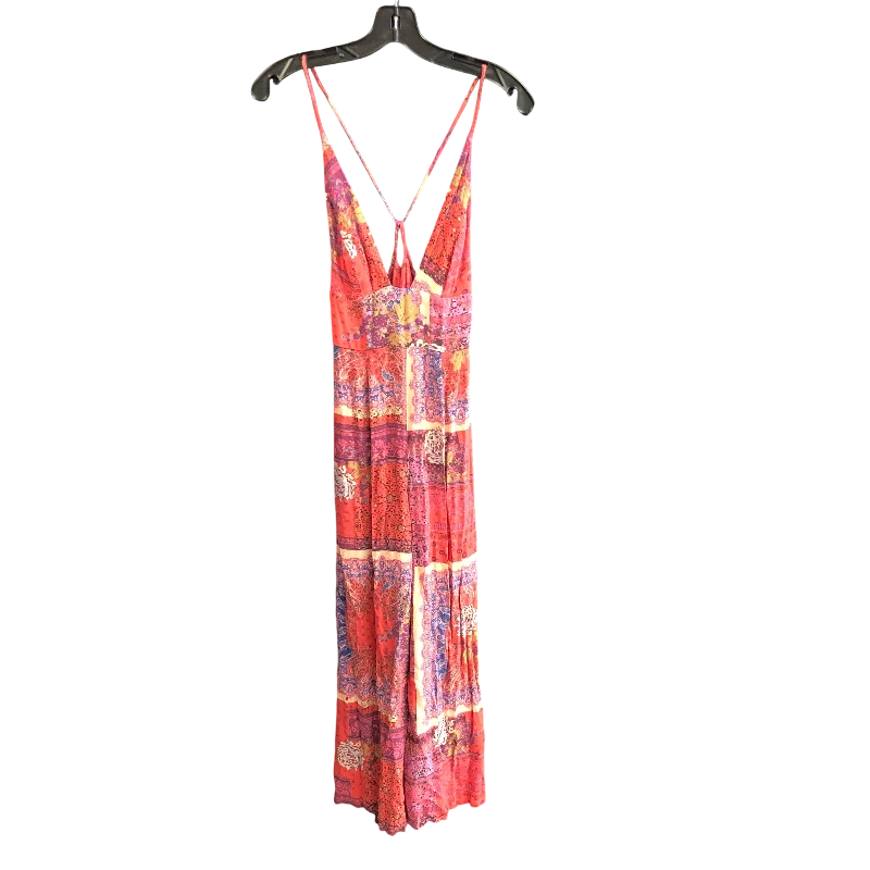 Jumpsuit By Free People In Orange & Pink, Size: 2