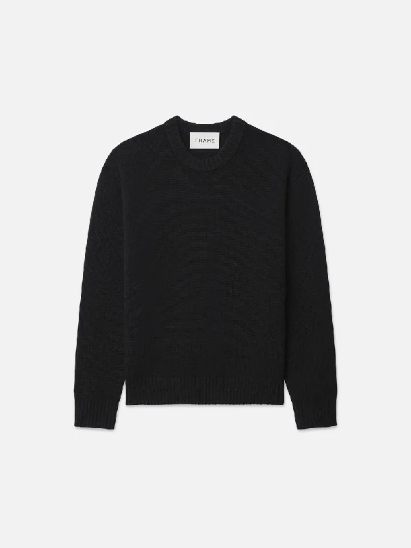 Cashmere Crewneck Sweater -- Noir