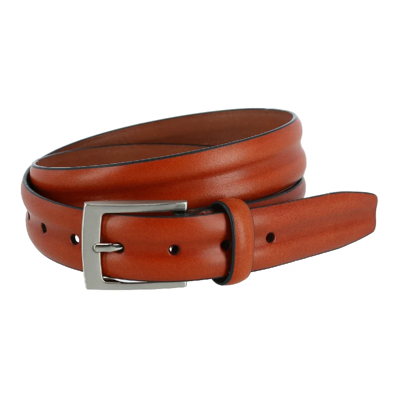 35MM Center Heat Crease Leather Belt