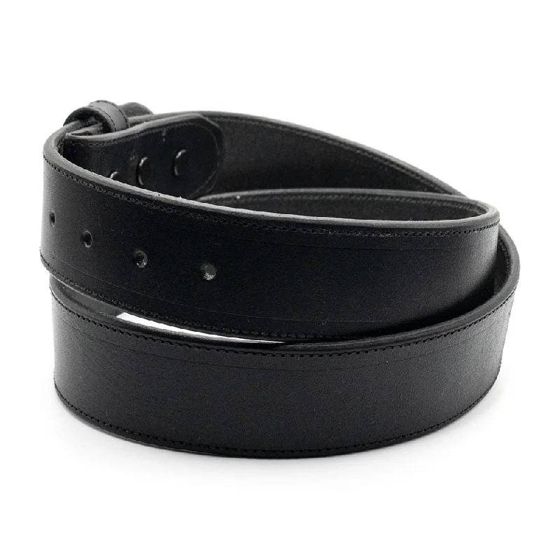 Black Bridle Leather Belt Straps