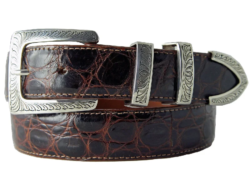 Chacon Santa Fe Feather Engraved Buckle Set 1.25