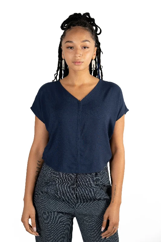 Dolman top in Navy Rayon Challis