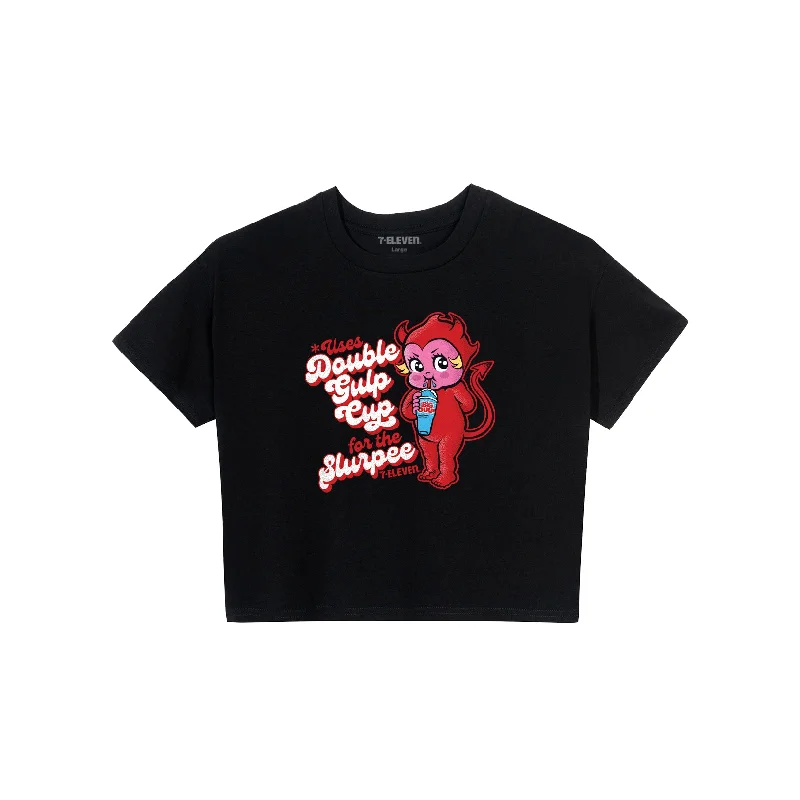 Double Gulp Devil Women's Crop Tee