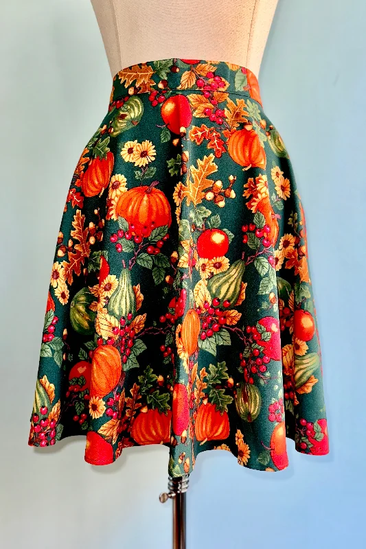 Autumn Harvest Mini Skirt by Hell Bunny