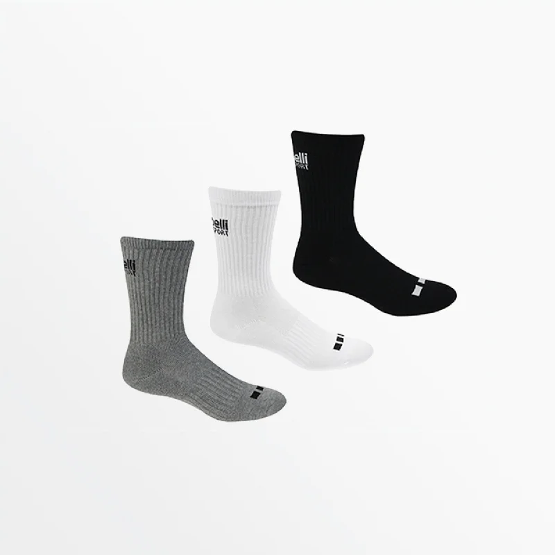 BASICS CS-COOL CUSHIONED CREW SOCKS