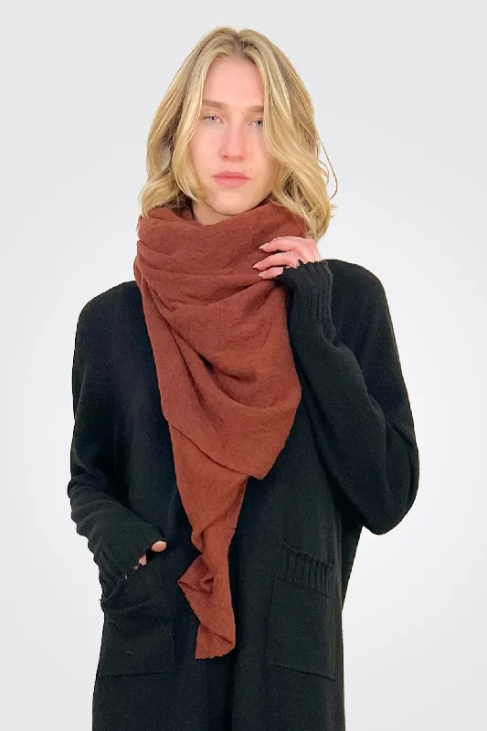 Cashmere Scarf  - Brick