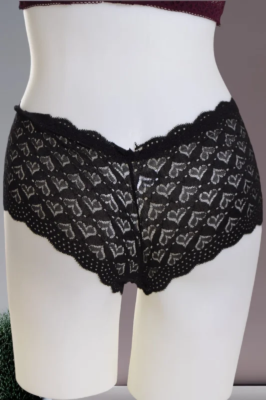 Heart Print Lace Panty