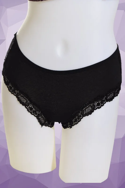 Cotton And Lace Ladies Briefs