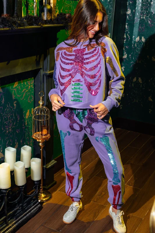 Purple Multi Skeleton Jogger