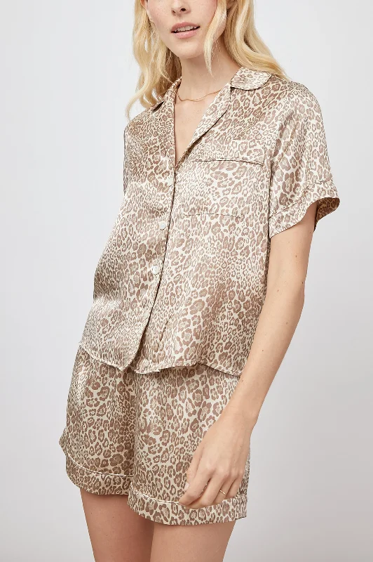 TOMMI PAJAMA SET - TAN CHEETAH