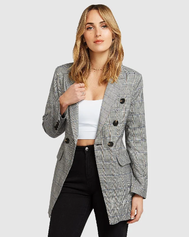 Too Cool For Work Plaid Blazer