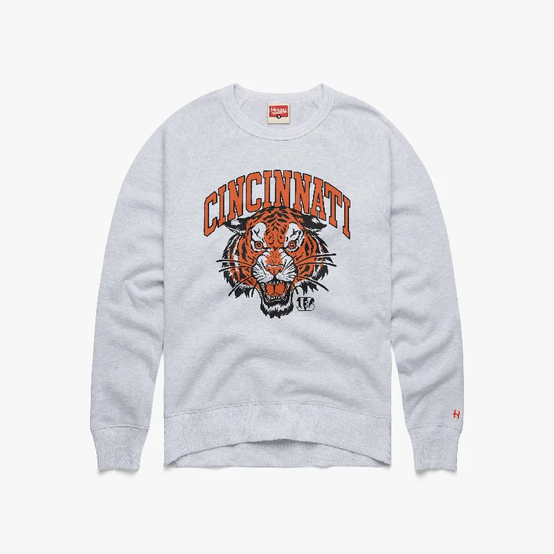 Cincinnati Bengals Tiger Head Crewneck