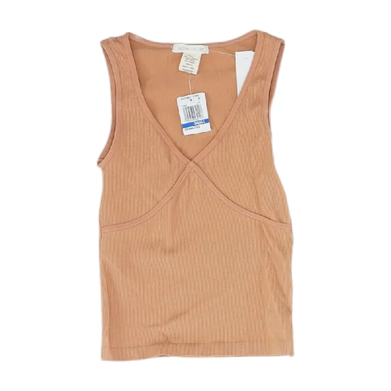 Peach Solid Active Tank